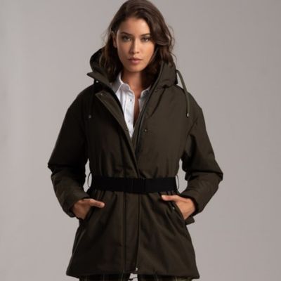 Parka donna TECNO imbottito liscio con cintura